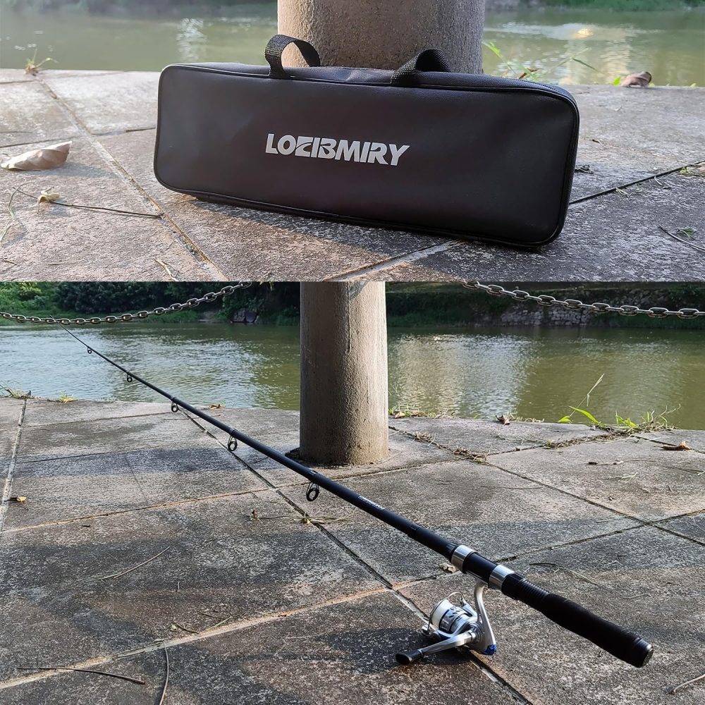Fishing Rod Reel Combo - 2PCS 6.89ft Collapsible Rods 2PCS Spinning Reels Lures Set Fishing Pliers Carrier Bag for Travel Saltwater Freshwater Fishing Telescopic Fishing Pole Kit - Image 3