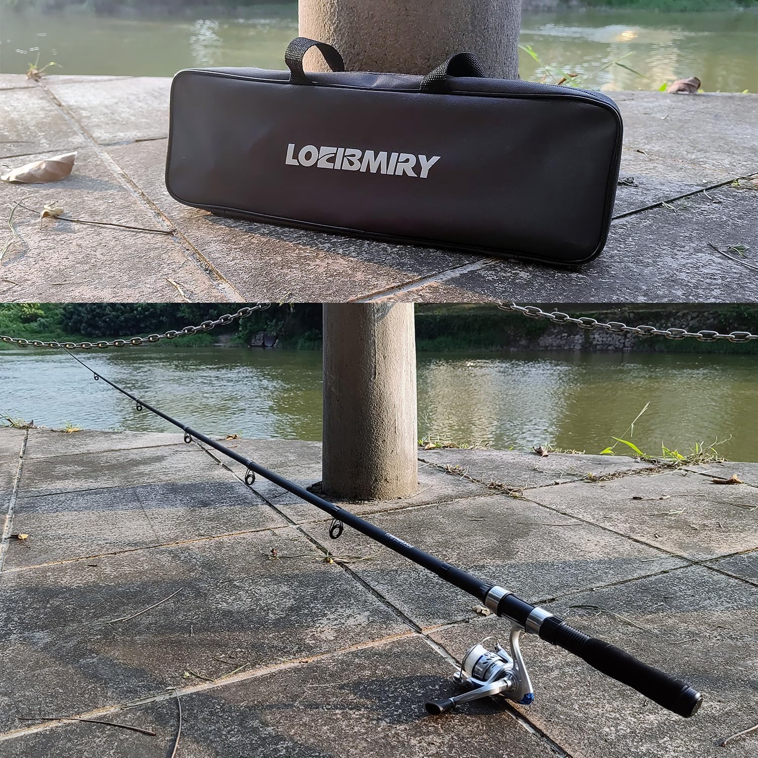 Fishing Rod Reel Combo - 2PCS 6.89ft Collapsible Rods 2PCS Spinning Reels Lures Set Fishing Pliers Carrier Bag for Travel Saltwater Freshwater Fishing Telescopic Fishing Pole Kit - Image 3