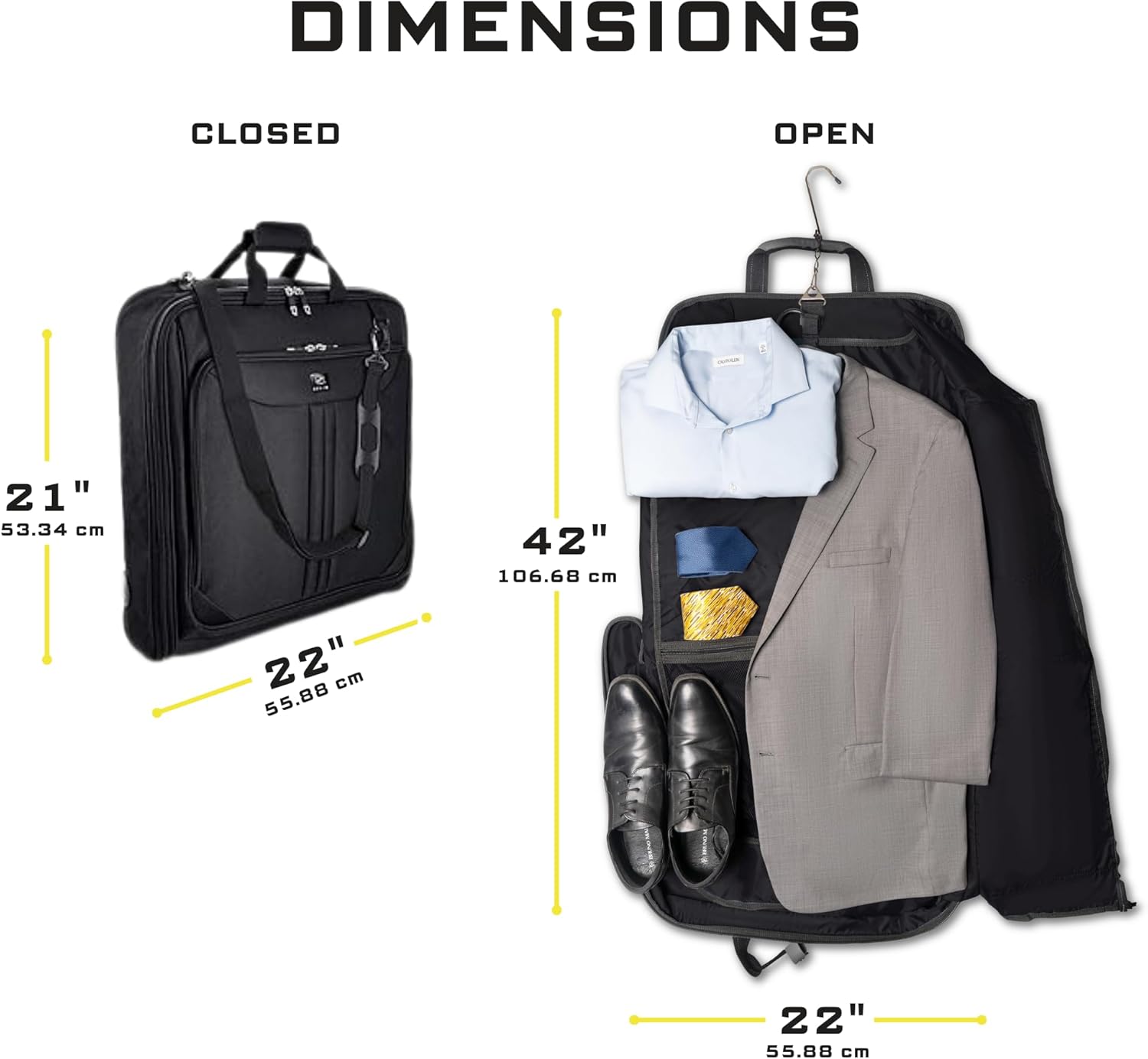 Premium Suit Carry On Garment Bag for Travel & Business Trips With Shoulder Strap - Image 3